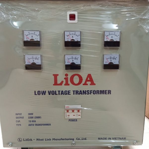 máy biến áp lioa 15kw 3 pha 380v-220v-200v