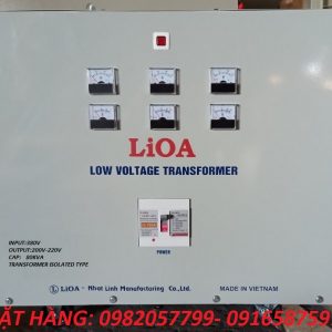máy biến áp 3 pha cach ly 80kw 3 pha input 380v output 200v 220v
