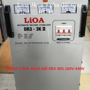 ổn áp lioa 3 pha 3kva dr3 3kii