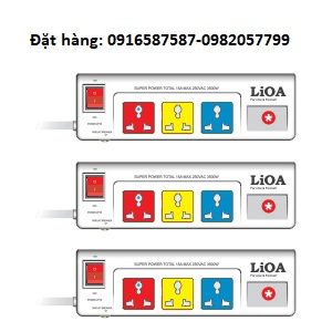 ổ cắm điện lioa 3 ổ 3 chấu mẫu 3ofssu3-3