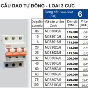 aptomat loại 3 cực 6ka