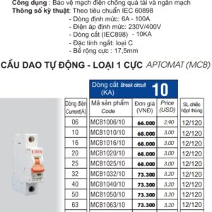 cầu dao đóng cắt tự động lioa