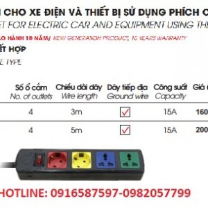 ổ cắm lioa cho phích cắm châu âu 15a
