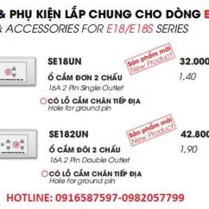 ổ cắm và phụ kiện dòng e18-e18s