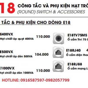 hạt chiết áp tròn mặt e18