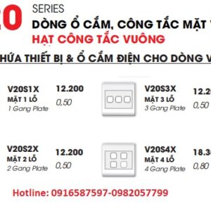 mặt chứa thiết bị dòng v20