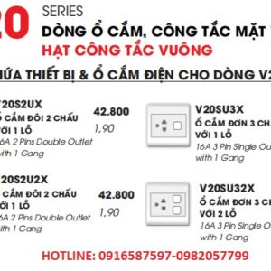 mặt chứa thiết bị dòng v20