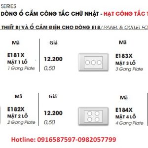 mặt ổ cắm chứa thiết bị điện