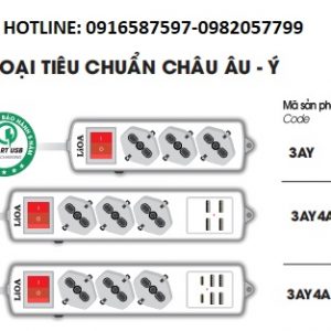 ổ cắm lioa tiêu chuẩn âu ý 16a-3600w